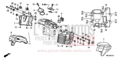 COUVERCLE DE CULASSE ARRIERE VT1300CXAA de 2010
